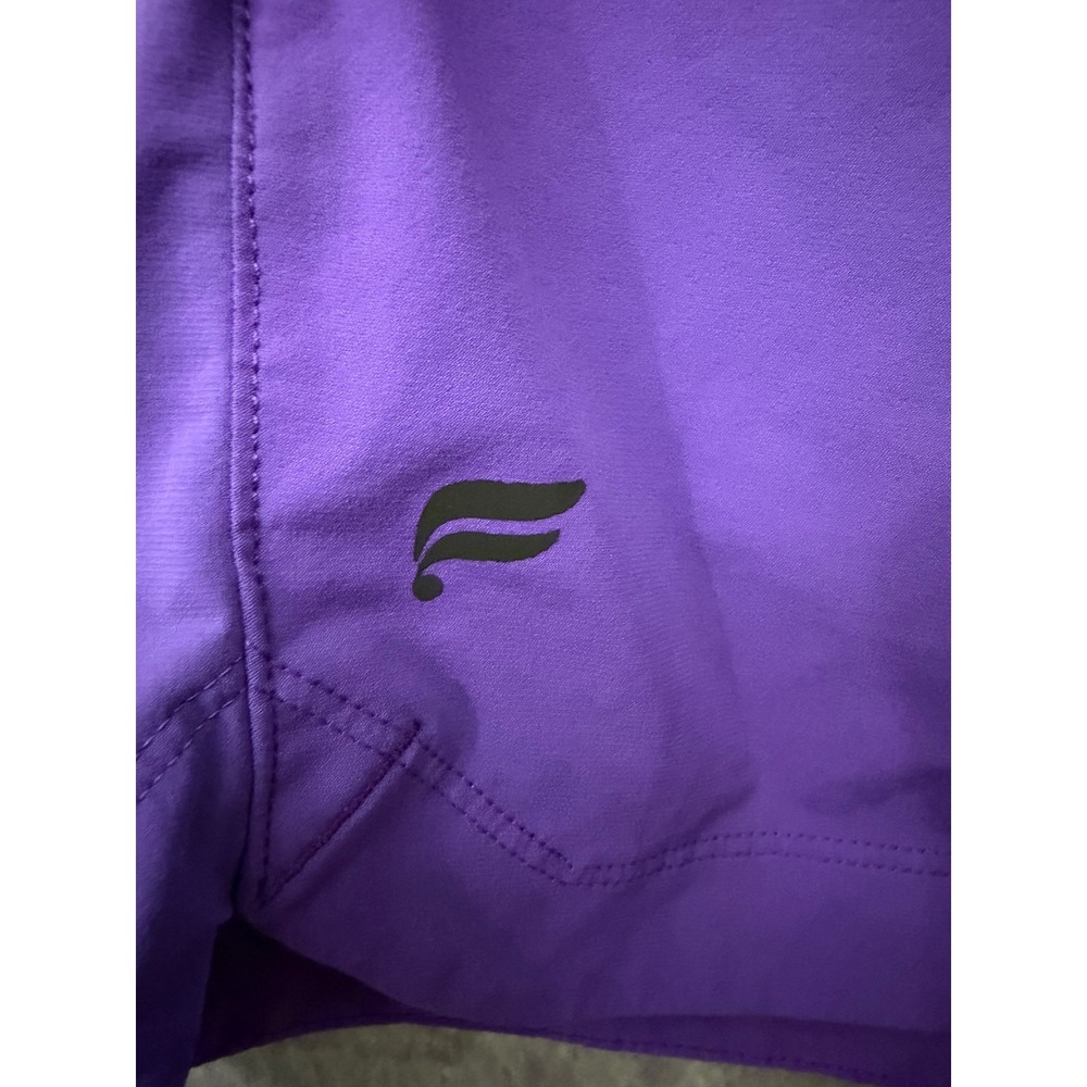 Fabletics Purple The One Short Women's Medium Zipper Pockets Drawstring Unlined - Picture 3 of 8